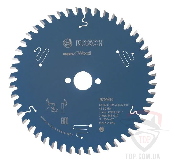 Оснастка Пильний диск по дереву Bosch 190x20x56z K2.6/1.6 Expert for Wood
