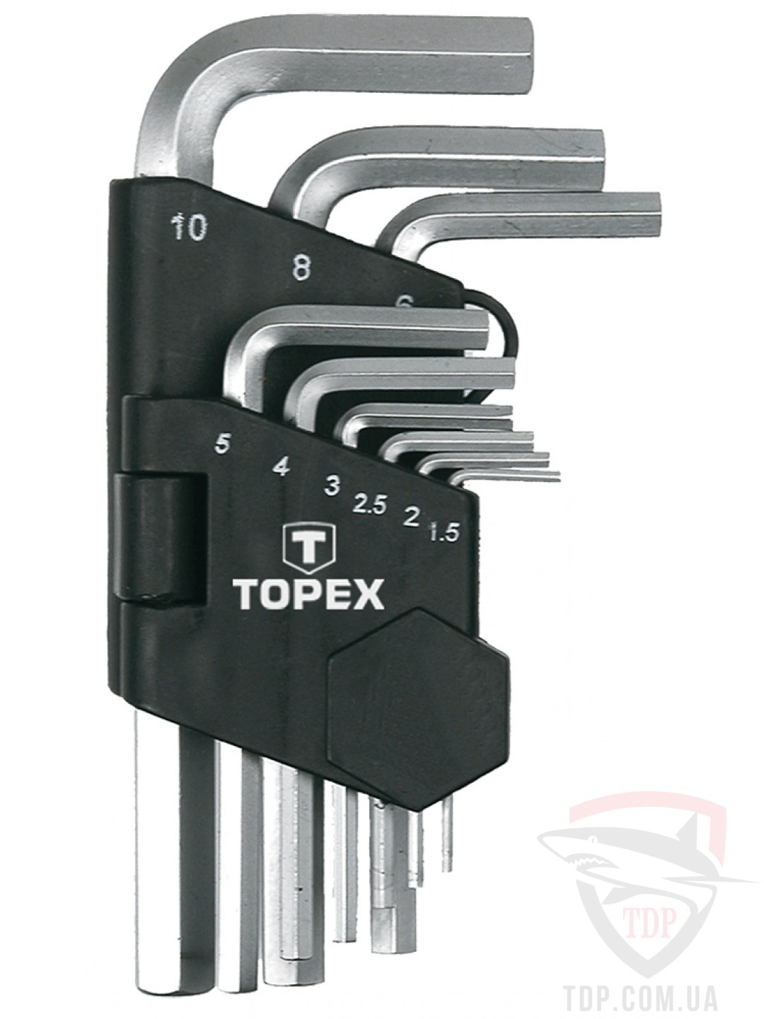 Ручной инструмент Набор ключей шестигранных TOPEX 1.5-10 мм 9 шт (35D955)