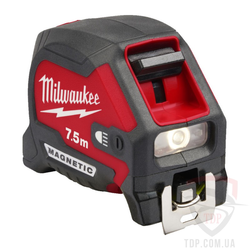 Измерительная техника Рулетка магнітна MILWAUKEE з LED підсвіткою 7.5мx30мм (4932492469)