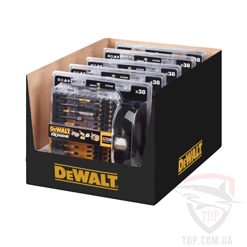Биты и адаптеры Универсальный набор бит и насадок и защитные очки DeWALT (DT70740T)
