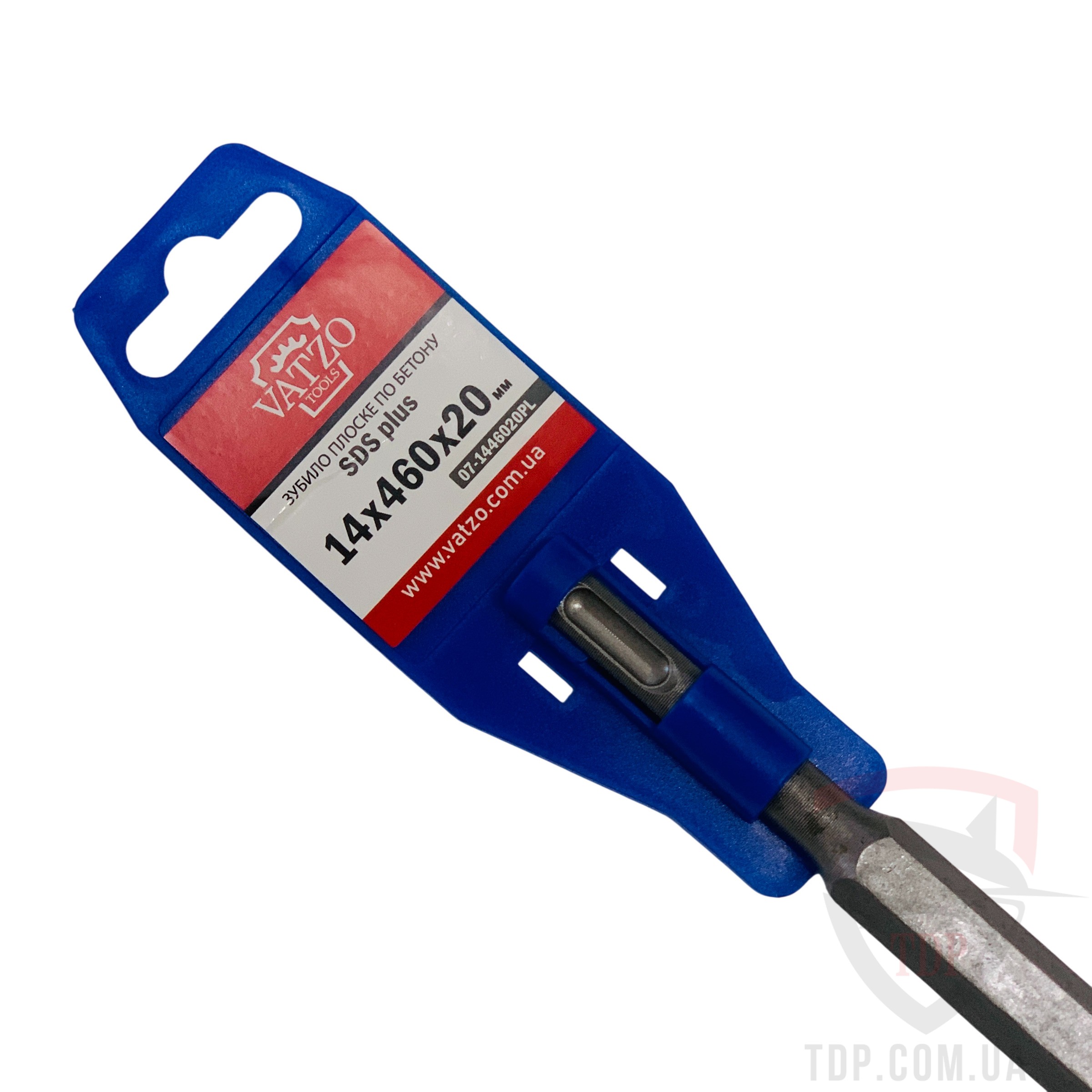 Зубило по бетону VATZO SDS-plus 14х460х20мм (07-1446020PL) - Фото №2