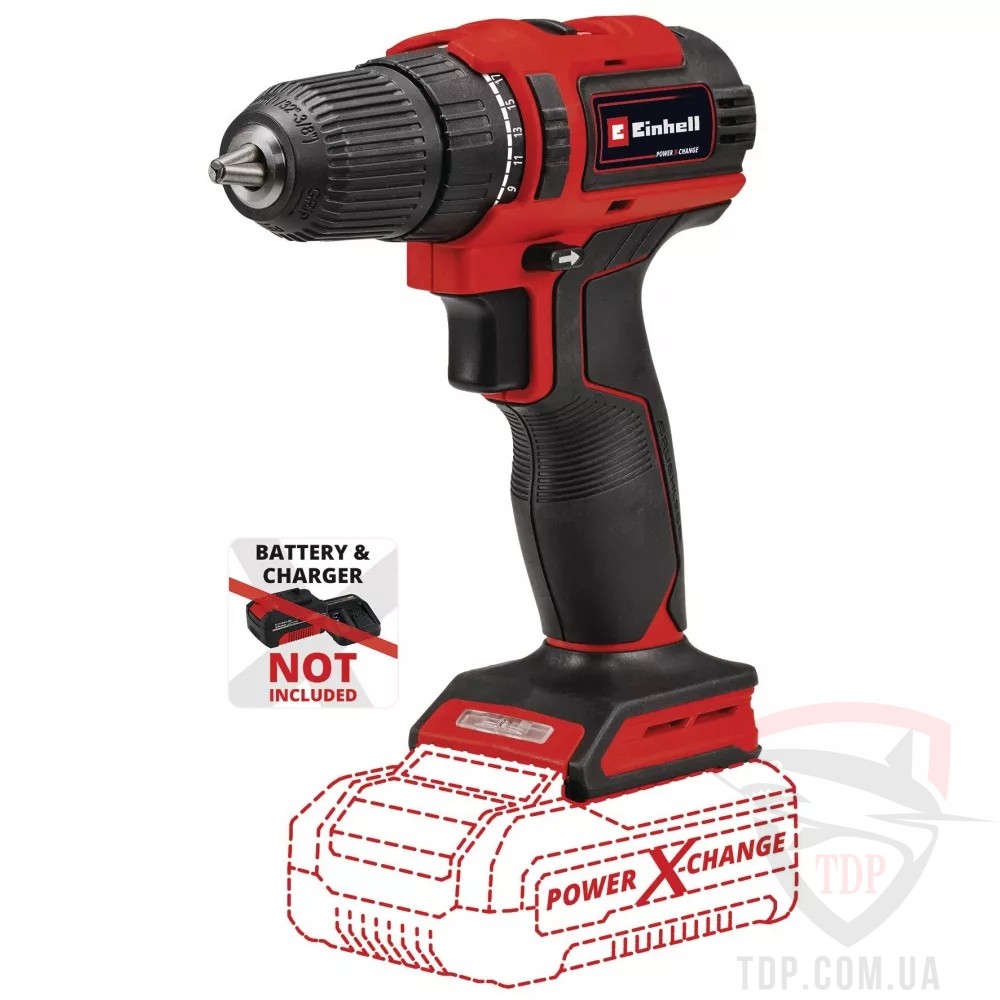 Электроинструмент Шуруповерт ударний акумуляторний Einhell TE-CD 18/40 Li BL Solo (4513997)