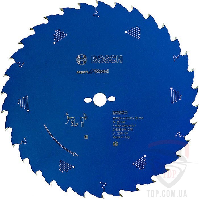 Оснастка Пильний диск по дереву Bosch 450x30x35z K4.5/3 Expert for Wood
