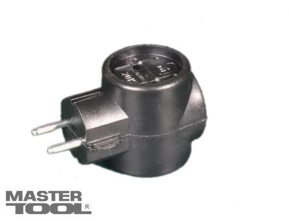 Тройник электрический Master Tool 94-0004 черный (250В,10А)