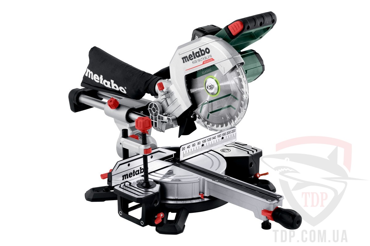 Скобы, гвозди, шпильки Акумуляторна торцювальна пила Metabo KGS 18 LTX BL 216 (614216920)