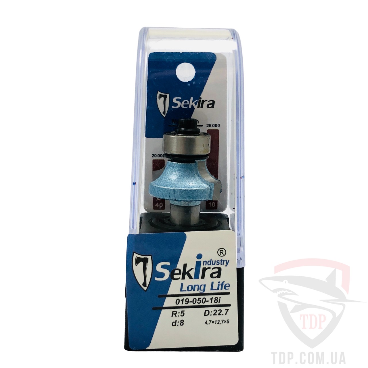 Оснастка Фреза кромкова калювальна Sekira Industry D22.7 d8 L54.5 h9 R5 (019-050-18i)