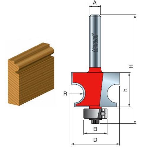 Оснастка Фреза Freud D30.2 l22.2 L65 кромочная полустержневая