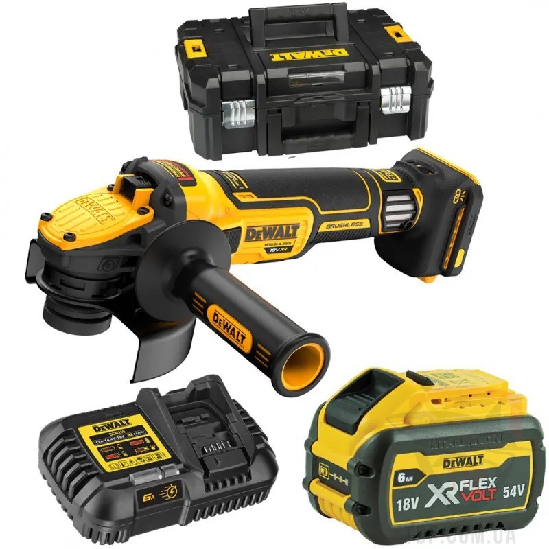 Шліфмашина кутова акумуляторна DeWALT 18 B XR Li-lon (DCG409VST1) - Фото №2