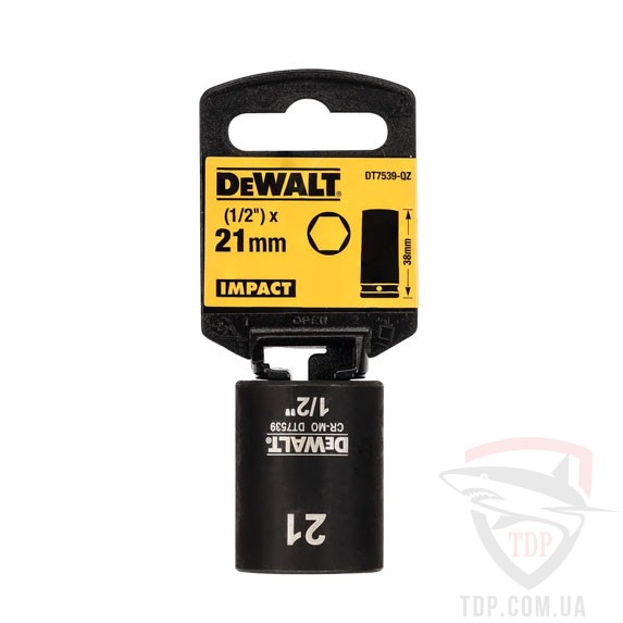 Ручной инструмент Головка торцевая ударная  DeWALT 21 мм (DT7539)