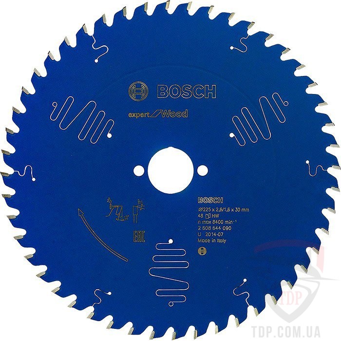 Оснастка Пильний диск по дереву Bosch 225x30x48z K2.6/1.6 Expert for Wood
