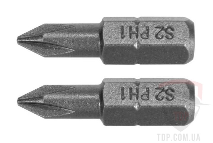 Биты и адаптеры Біта YATO PH1x25 мм 2 шт (YT-77871)
