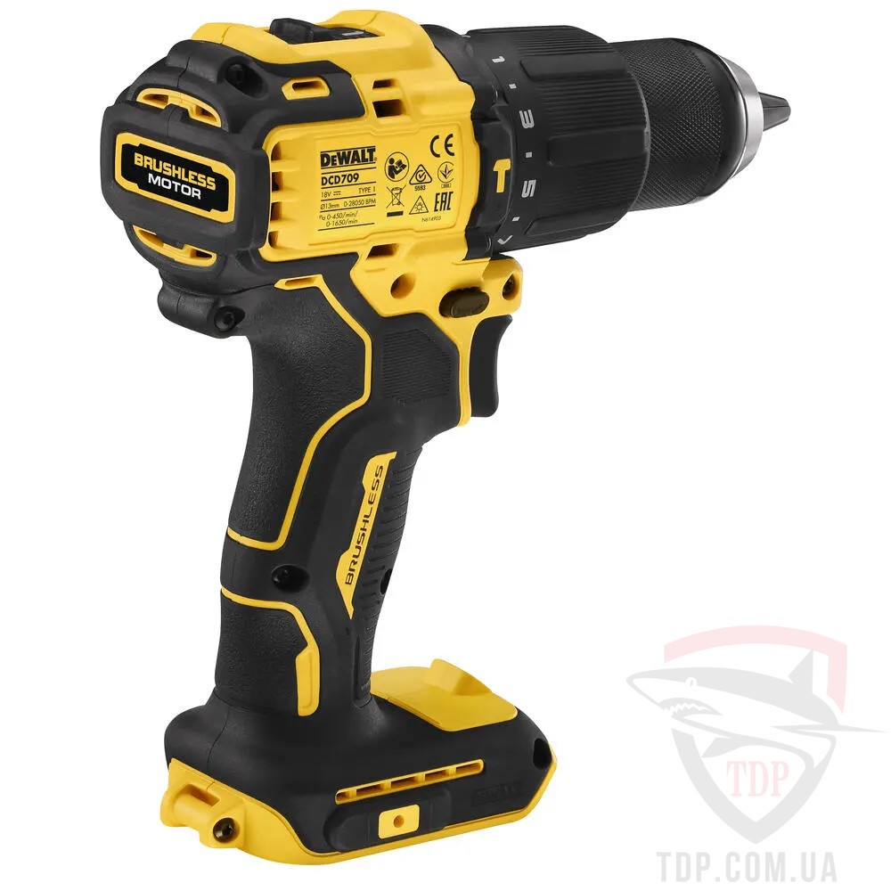 Дриль-шуруповерт DeWALT  ударний XR Li-Ion 18 В (DCD709N) - Фото №2