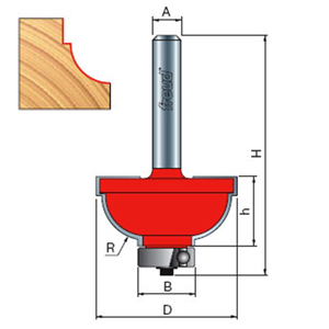 Фреза Freud D28.6 l12.7 L63.5 кромочная кальовочная