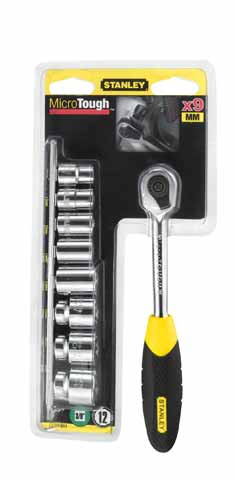 Набор торцевых головок Stanley 0-94-610 "MicroTough" (1/4" 10 шт)