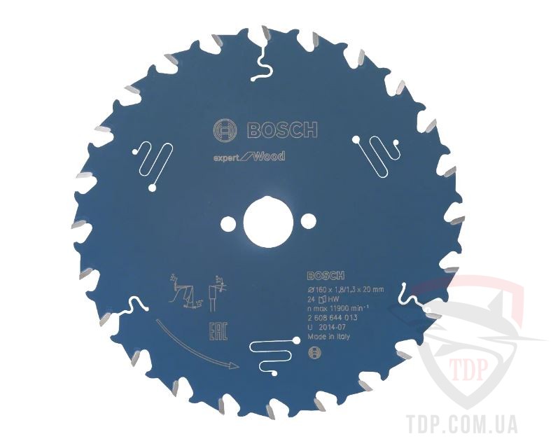 Оснастка Пильний диск по дереву Bosch 160x20x24z K1.8/1.3 Expert for Wood