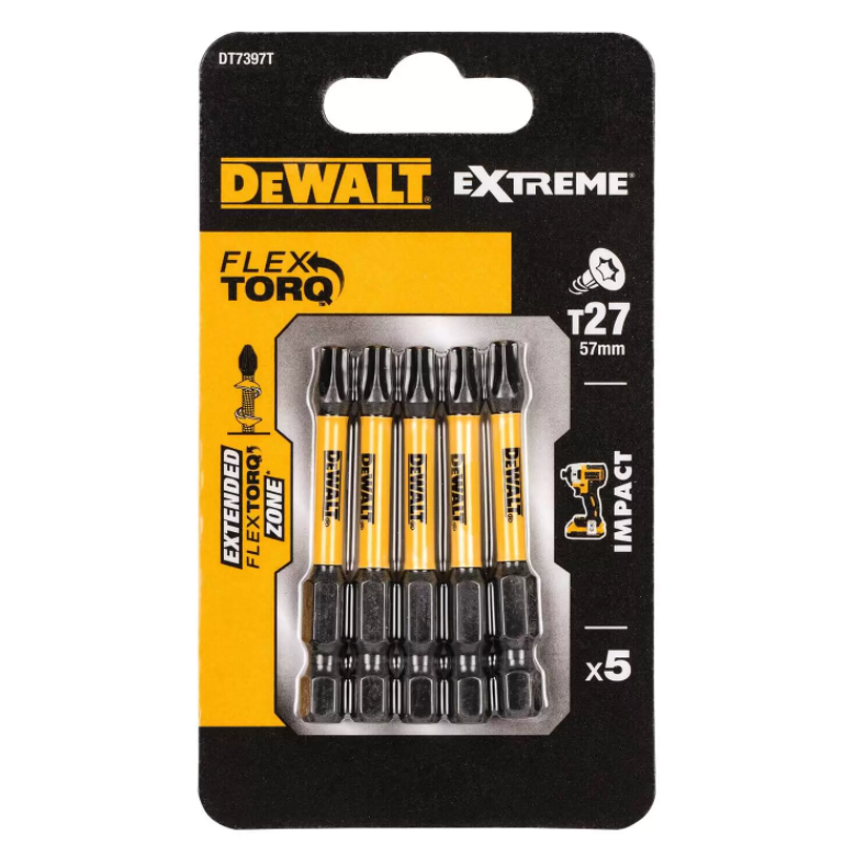 Биты и адаптеры Набор бит DeWALT TX27 57 мм 5 шт (DT7397T)