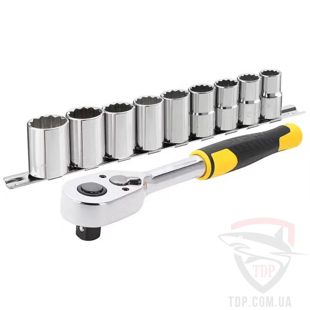 Ручной инструмент Набір головок торцевих Stanley 13-24мм з тріскачкою (STMT82671-0)
