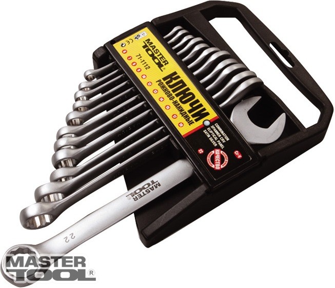 Ручной инструмент Набор ключей MASTER TOOL 71-1112 рожково-накидных 12 шт