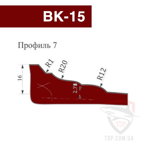 Фреза для изготовления филенки VATZO ВК-15 160х32 №7 левая