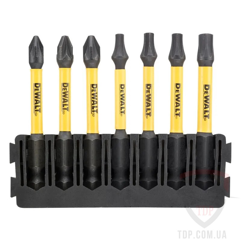 Биты и адаптеры Касета з бітами DeWALT FlexTorq57 мм Рz1, Рz2, T15, T20, T25, T30 (DT70823)