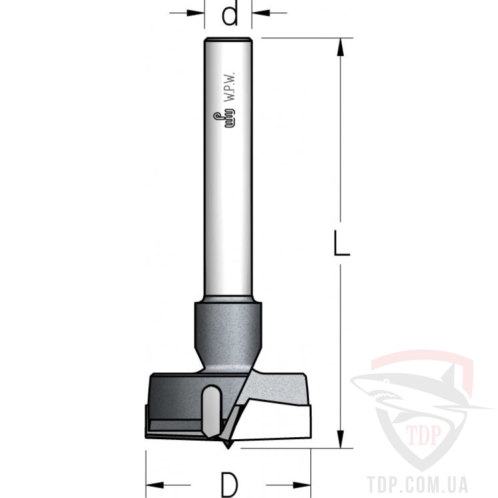 Оснастка Свердло чашкове W.P.W D25 d10 L85 (MP25007)