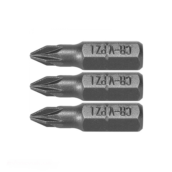 Биты и адаптеры Бита STHOR Pozidriv PZ1x25 мм 1/4" 3 шт (65470)