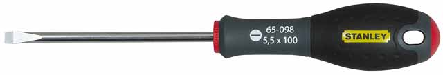 Ручной инструмент Отвертка плоская Stanley 0-65-098 (100мм/5.5)