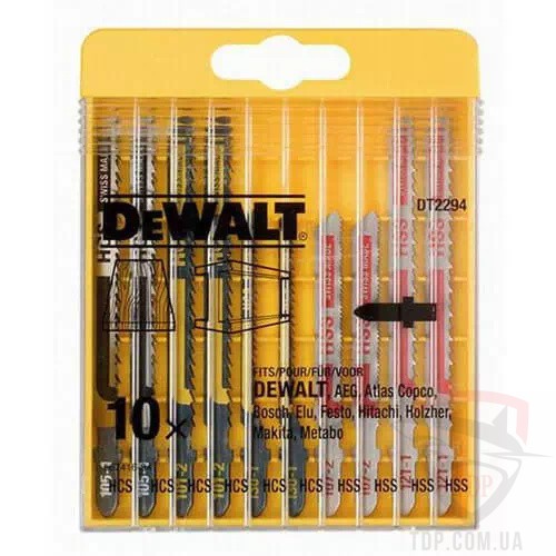 Оснастка Набір полотен пильних DeWALT універсальний 10шт (DT2294)