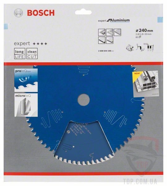 Пильний диск по алюмінію Bosch 240x30x80z K2.8/1.8 Expert for Aluminium - Фото №2