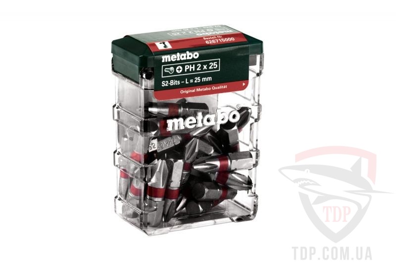 Биты и адаптеры Набір біт Metabo PH2 25мм 25шт (626715000)