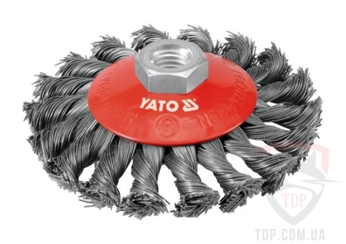 Щітка дискова Yato 100мм витий дріт (YT-4763)