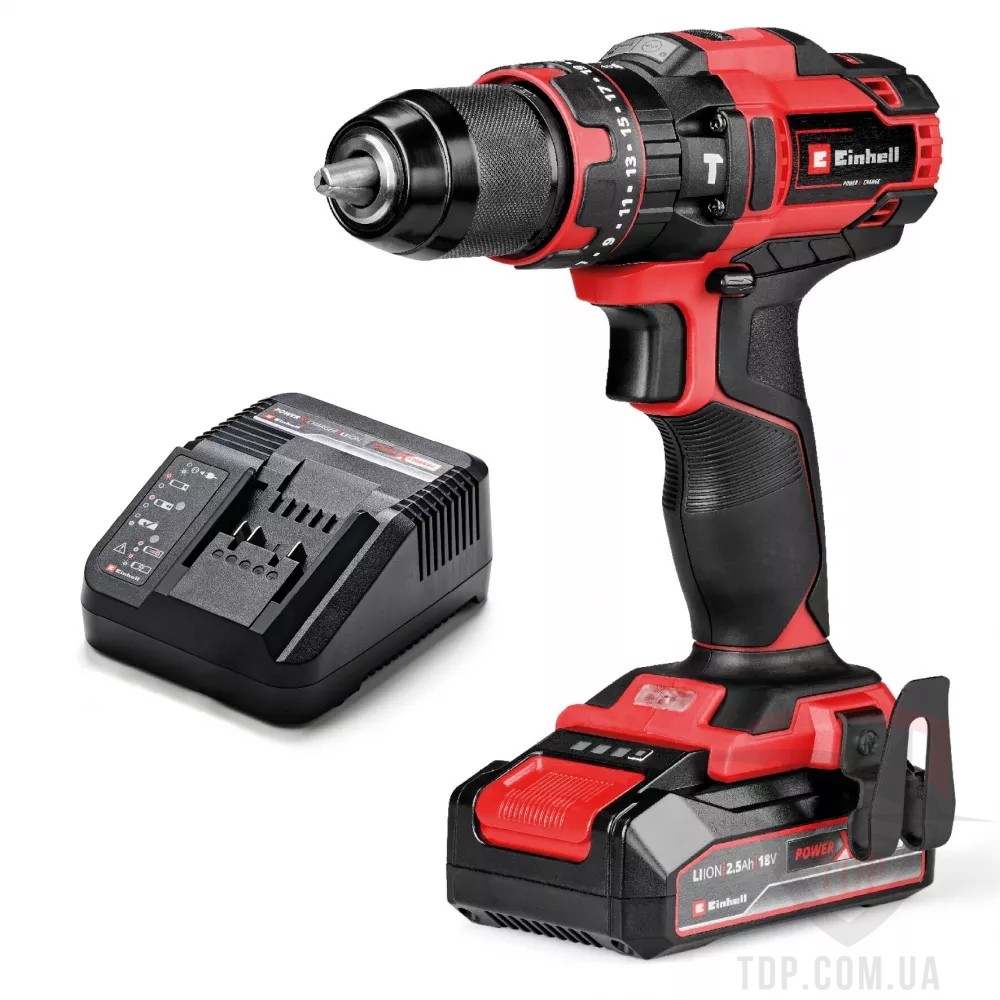 Системы полива Шуруповерт ударний Einhell TE-CD 18/44 Li-i 1x2.5Ah