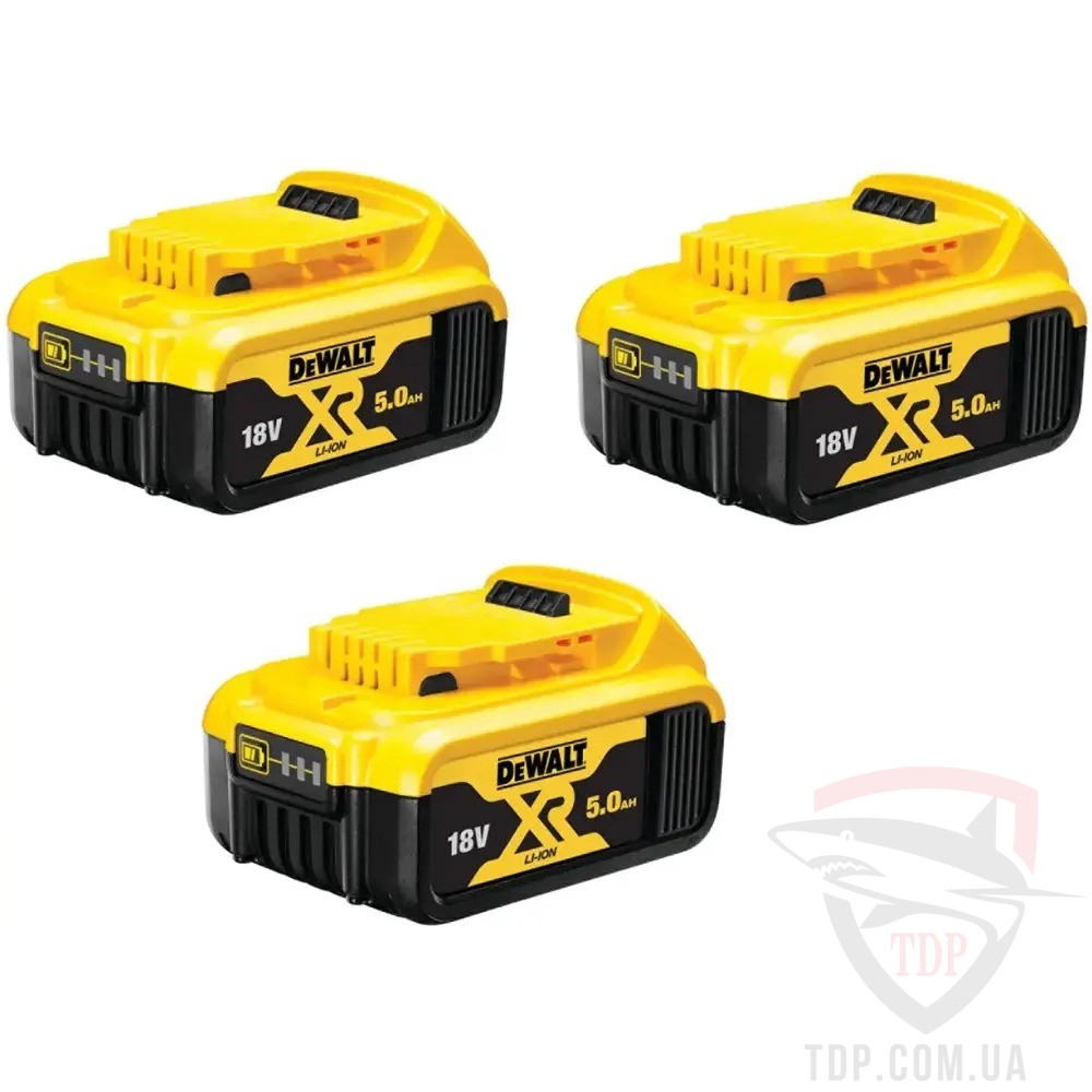 Электроинструмент Набір акумуляторів DeWALT 18 В XR Li-ion 5 Аг 3 шт (DCB184P3)