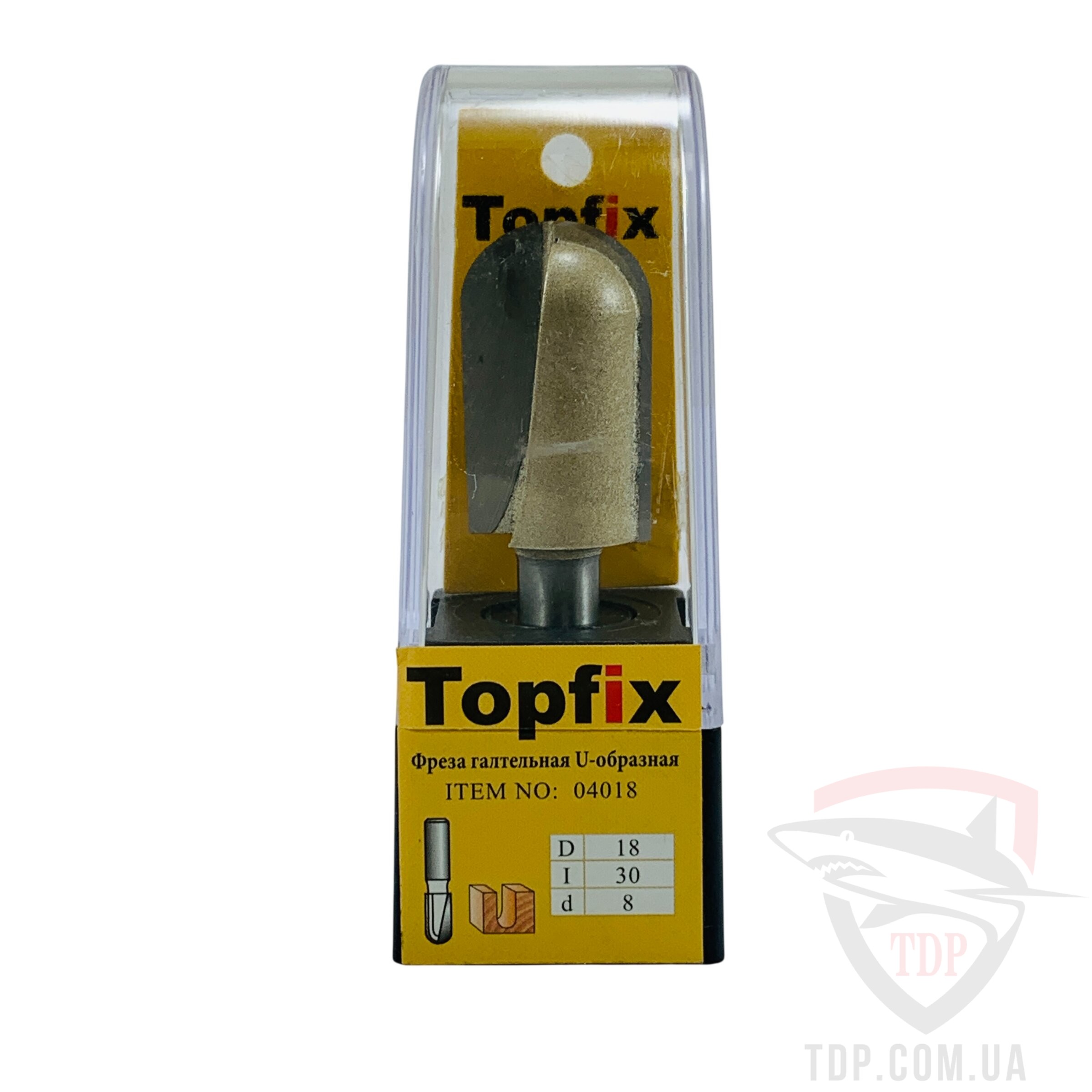 Фреза пазова галтельна Topfix 1012 D18 d8 L65 h30 z2 (04018) - Фото №3