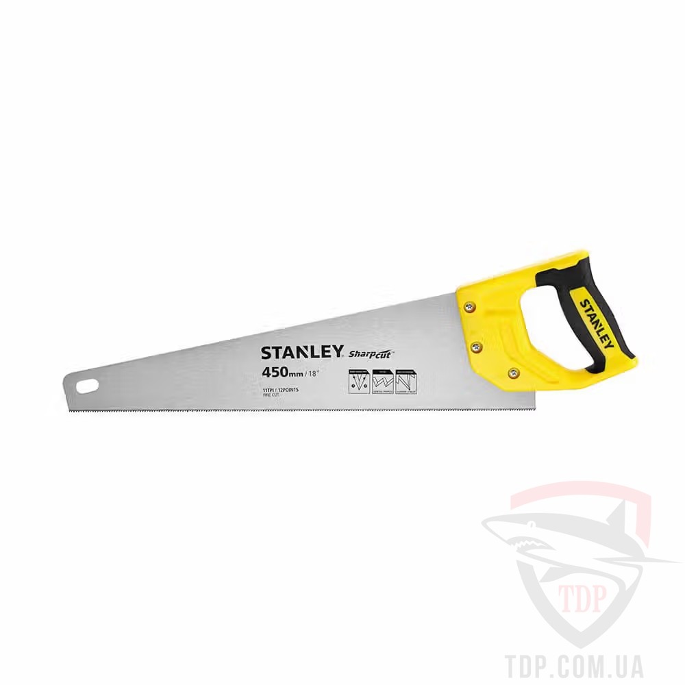 Ручной инструмент Ножовка по дереву Stanley SharpCut 450мм 11TPI (STHT20370-1)