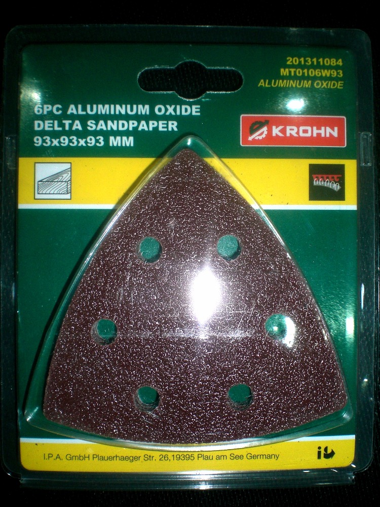 Щлифовальный лист KROHN MT0106W93 на дельта насадку 93 мм 6шт - Фото №2