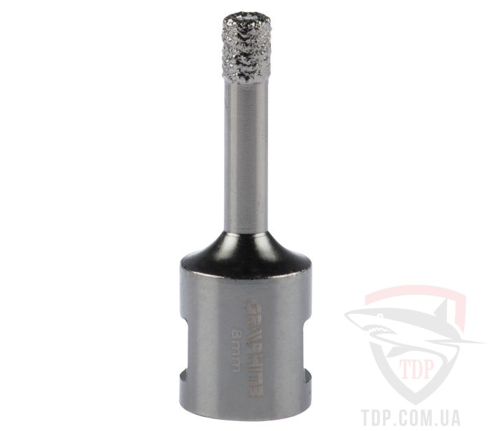 Алмазный инструмент Коронка алмазная Graphite вакуумного спекания 8 мм M14 для УШМ (55H301)
