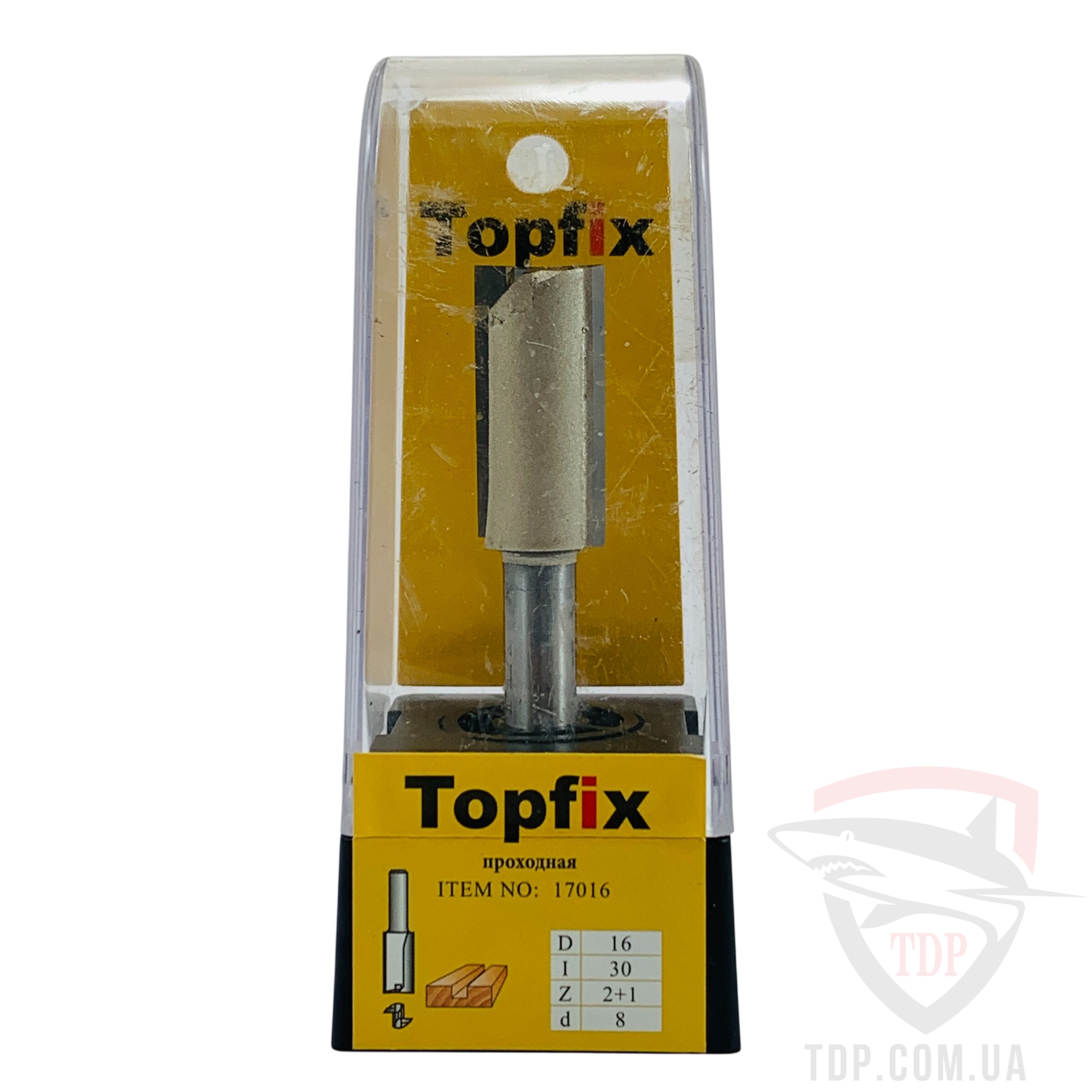 Фреза пазова пряма Topfix 1007 D16 d8 L62 h30 z2 (17016) - Фото №3
