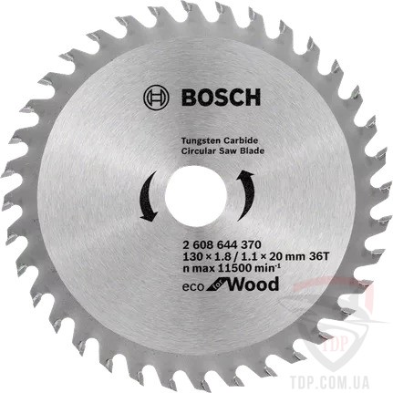 Оснастка Пильний диск по дереву BOSCH 130x20x36z K1.8/1.1 ECO for Wood (2608644370)