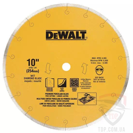 Диск алмазний по бетону DeWALT 250x25.4x1.6 мм (DT3734)