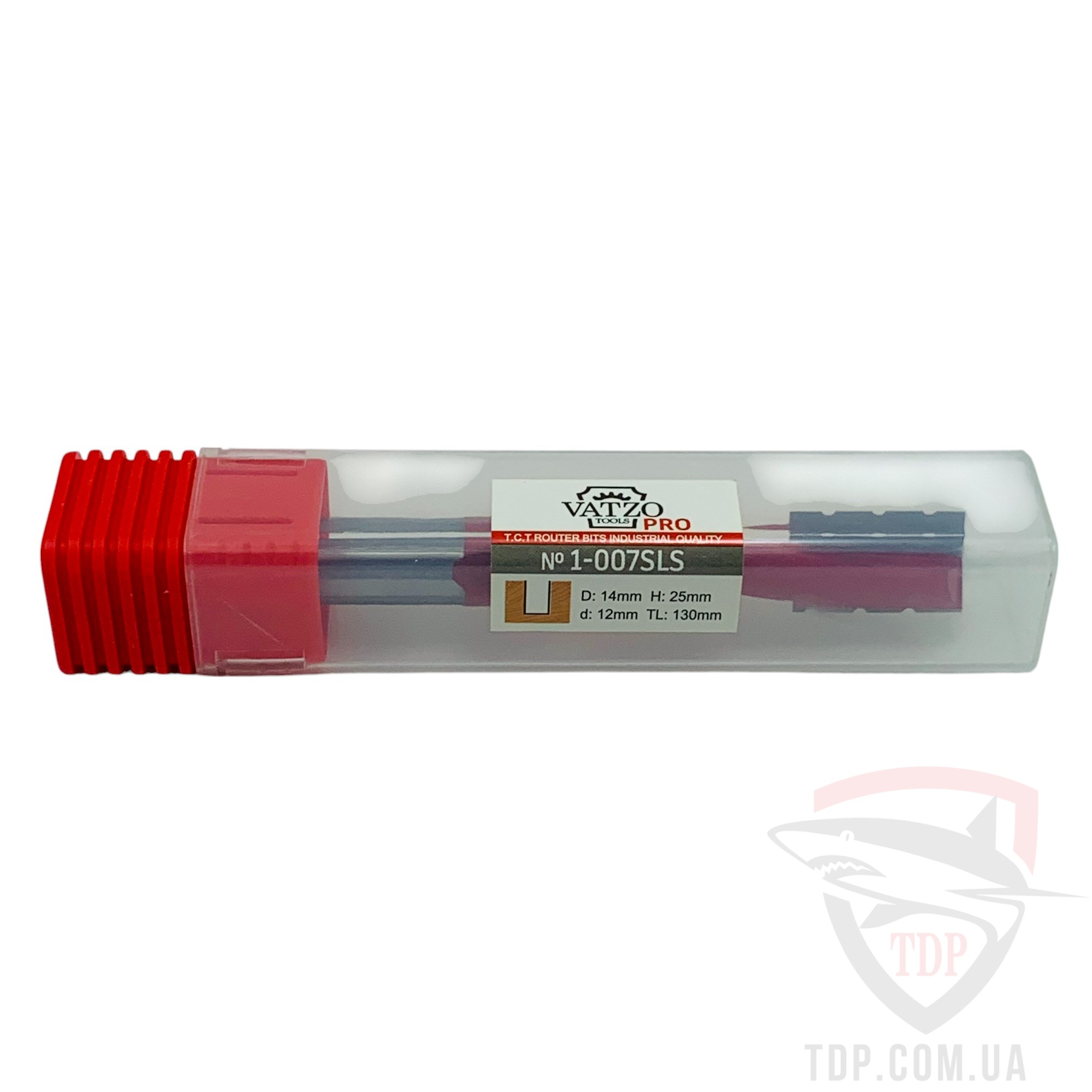 Фреза для врізки замків VATZO 1007 SLS PRO D14 d12 L130 h25 - Фото №4
