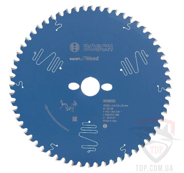Оснастка Пильний диск по дереву Bosch 260x30x60z K2.4/1.8 Expert for Wood