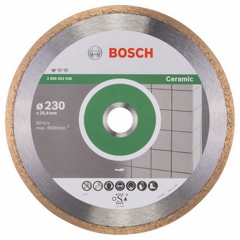 Алмазный диск Bosch Standard for Ceramic 230*25,4 (2608602538) - Фото №2