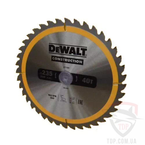 Оснастка Диск пильний DeWALT CONSTRUCTION 235х30x40z (DT1955)