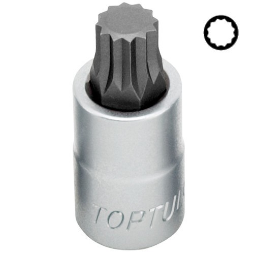 Биты и адаптеры Головка с насадкой SPLINE M16  L55mm 1/2"  TOPTUL BCHA1616
