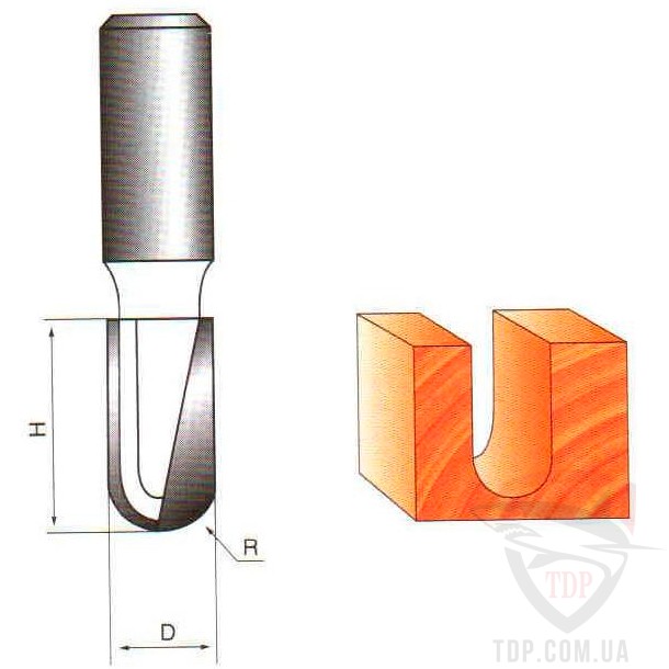 Фреза ГЛОБУС 1012 d12 30x40 пазовая галтельная