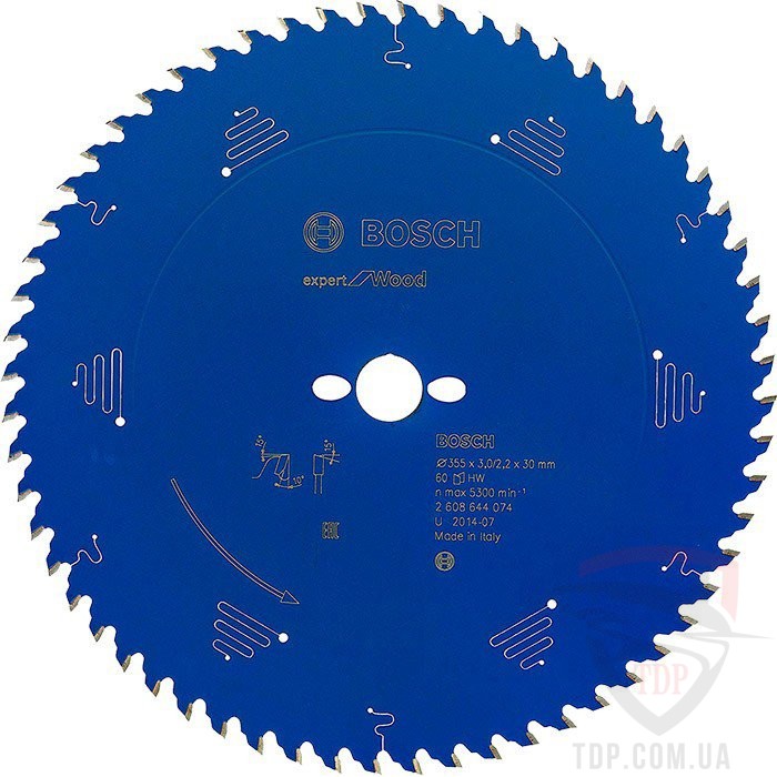 Оснастка Пильний диск по дереву Bosch 355x30x60z K3/2.2 Expert for Wood