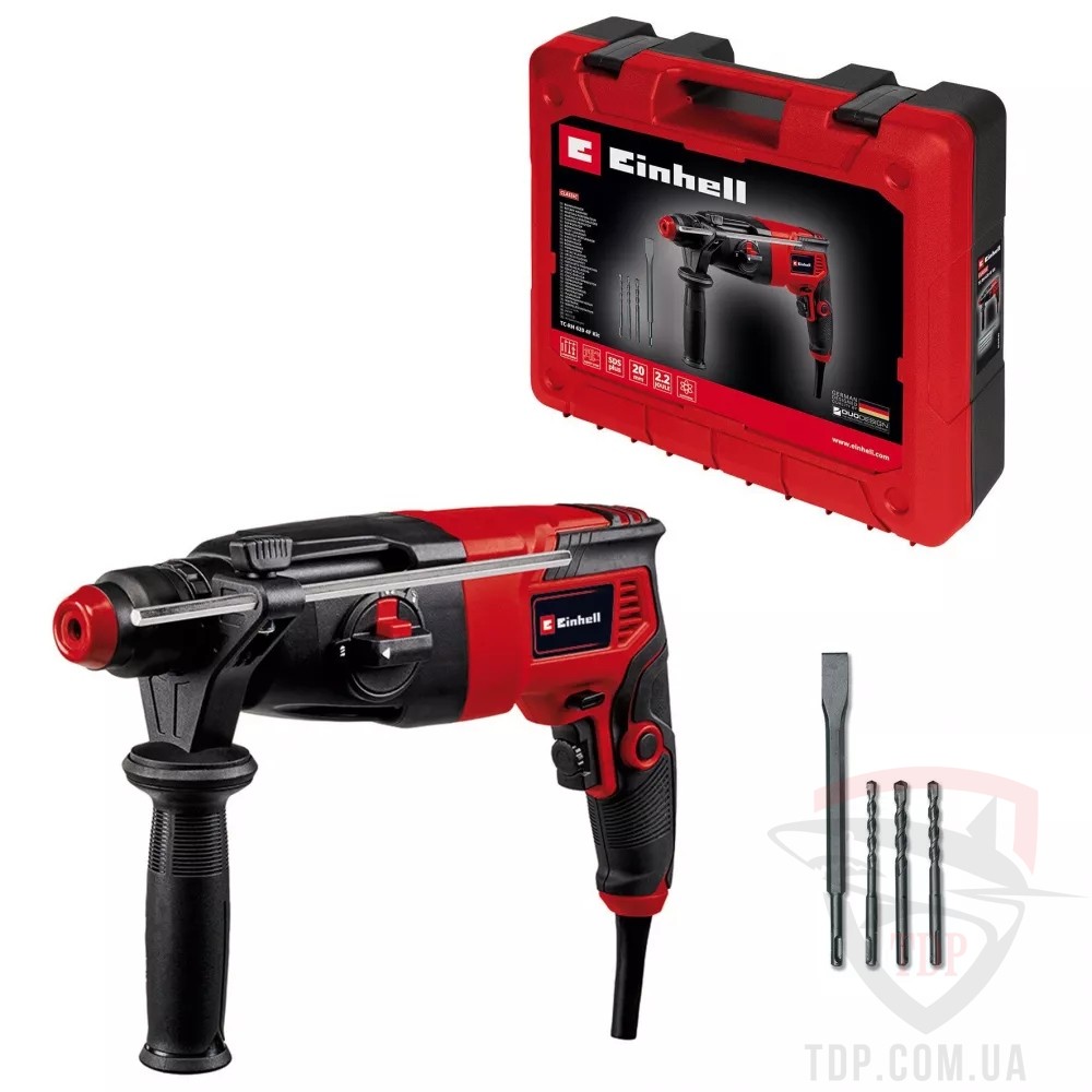 Электроинструмент Перфоратор Einhell TC-RH 800 4F Kit 620Вт 2.2Дж (4257992)