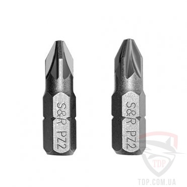 Биты и адаптеры Бiта S&R PZ2 25 мм S2 2 шт (152020102)