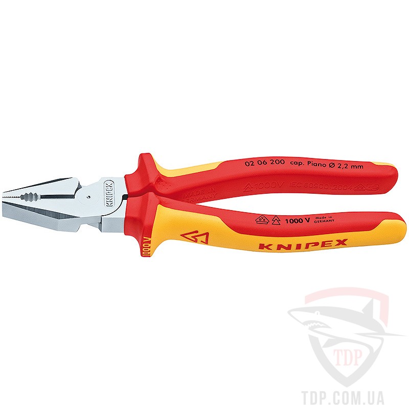 Ручной инструмент Плоскогубцы комбинированные Knipex особой мощности (02 06 200)